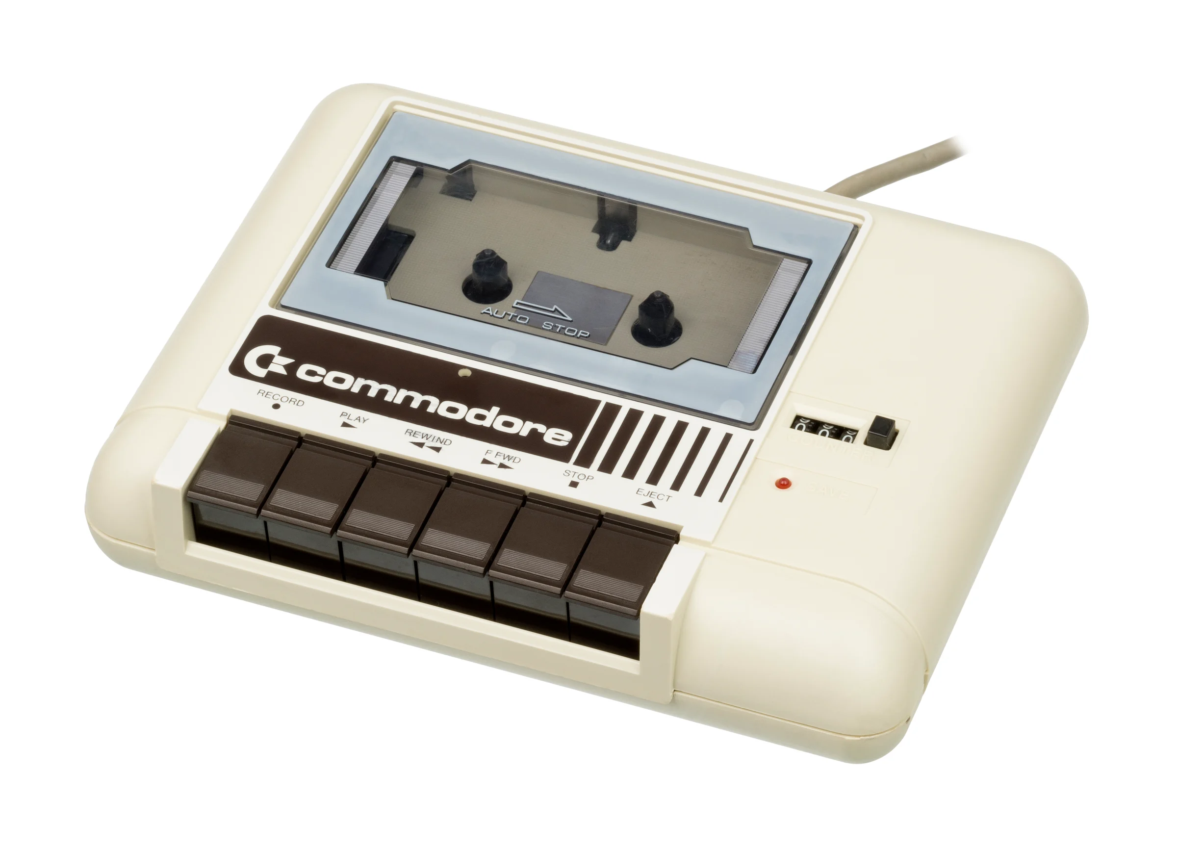 Commodore 1530 (C2N) Datasette vrijstaand, vooraanzicht